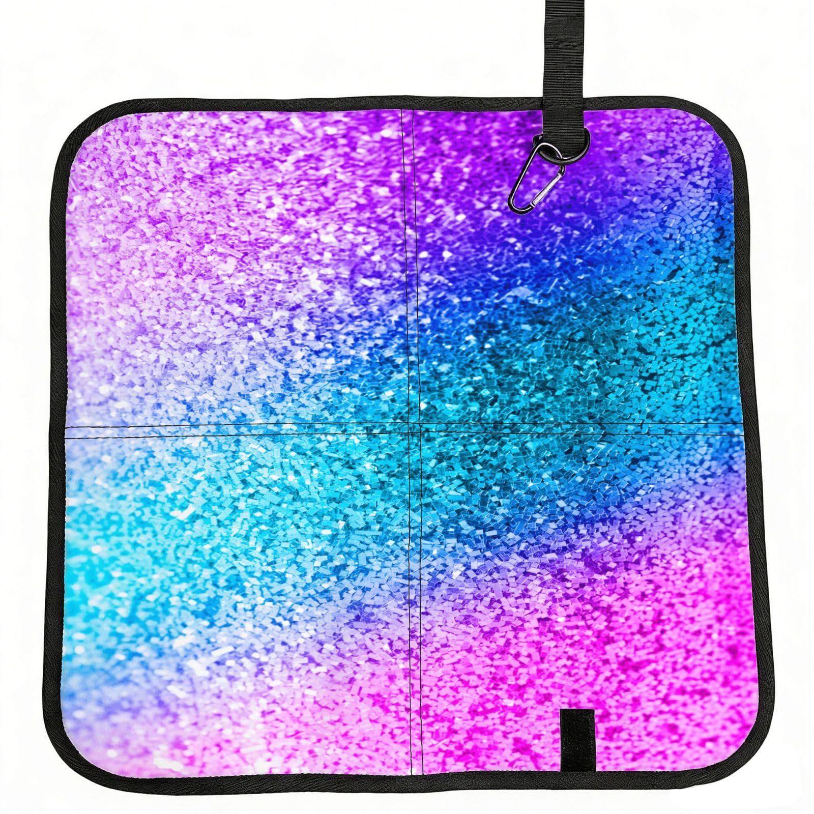 ERCgad Glitter Sequin Spot Print Foldable Seat Cushion Portable Chair Pad Lightweight Travel Outdoor Office Home