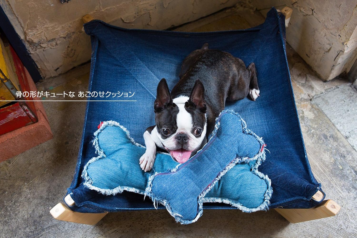 Amazon 犬 デニム クッション あごのせ オシャレ かわいい M Inuto 枕 ブランケット 通販