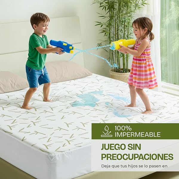 Utopia Bedding Protector de Colchón 135 x 190 x 30 cm Impermeable, Viscosa Premium, Certificación Oeko-Tex, Cubre Colchón Transpirable, Elástico En Todo - 4