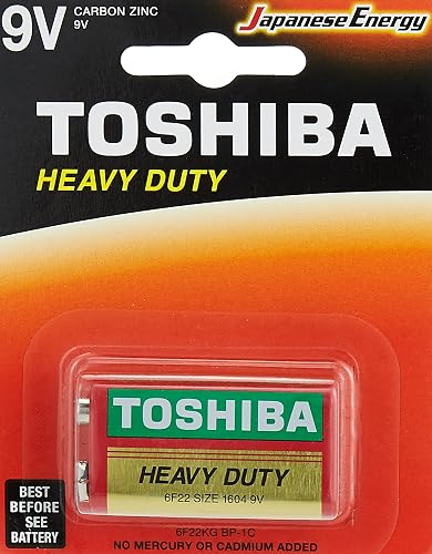 Toshiba 9V Square Heavy Duty Alkaline Battery Blister Pack