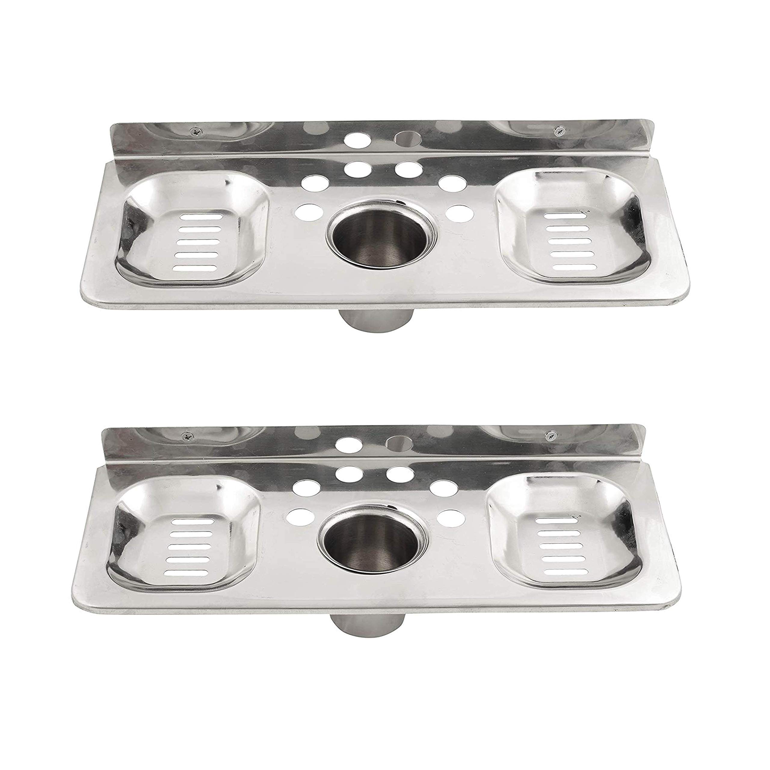 INDOROX Bathroom Heavy Shelves Stainless Steel 15 inch Silver Color Set of 2 (B07N6HW577) Amazon Price History, Amazon Price Tracker