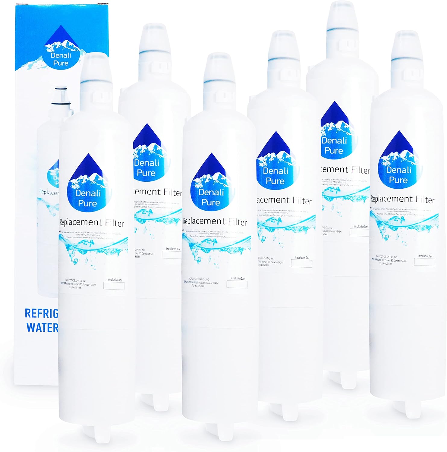 6-Pack Water Filter Replacement for LG LFD22860ST Refrigerator - Compatible with LG LT600P, 5231JA2006A, 5231JA2006B Fridge Water Filter Cartridge