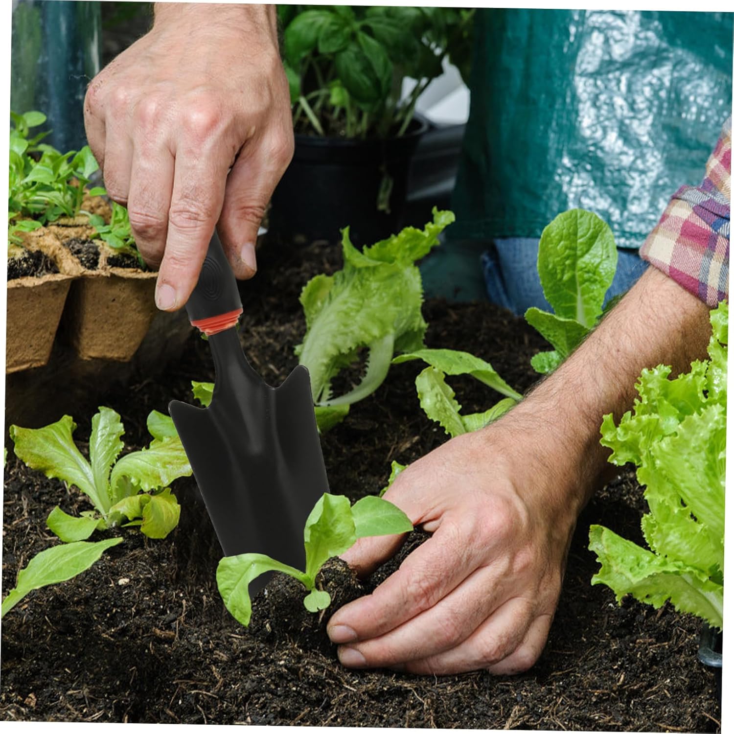 5pcs Gardening Supplies Kit Shovel Trenching Planting Digging Tools Handle Black Plastic Garden Gardening Tools