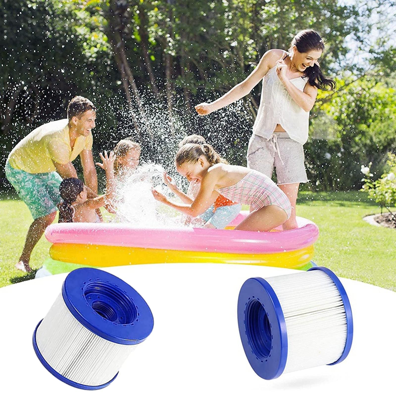 12pcs Filtro di Ricambio per la Cartuccia del Filtro Spa, Cartuccia con Filettatura a Vite per Filtro Spa per Vasca idromassaggio, Cartuccia del Filtro Piscina Adatto per Spa.