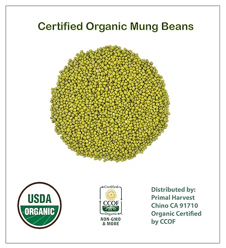 Miniatura 8 de Frijoles Mungos Orgánicos Secos Enteros también conocidos como 'Green Gram' 'Maash' 'Moong' Prelavados Limpios Listo para Cocinar sin OMG