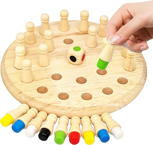 Easy Memory Games for Dementia Patients, Color Matching Dementia Activities for Seniors, Wooden Alzheimers Products for Elderly, Fidget Sensory Busy Board Gadgets Gifts