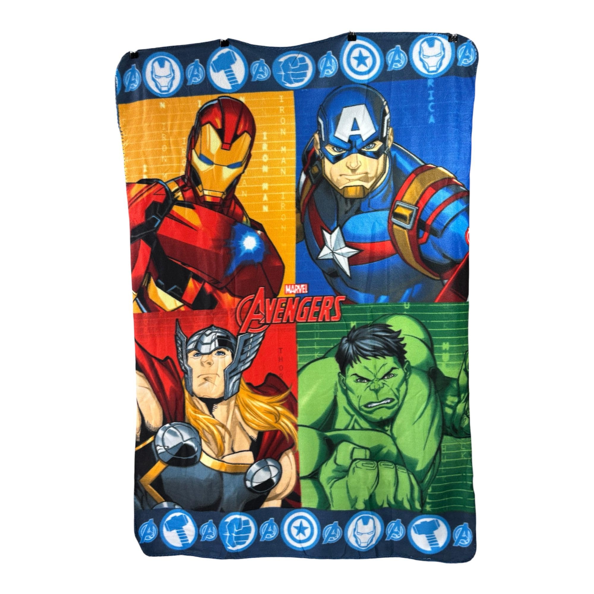 TDL Avengers Fleece Blanket for Kids – Super Soft Cuddly Throw Fleece 100x140cm – Superhero Bedding Gift for Boys Bedroom Sofa Bed - Childrens Blankets Character Themed