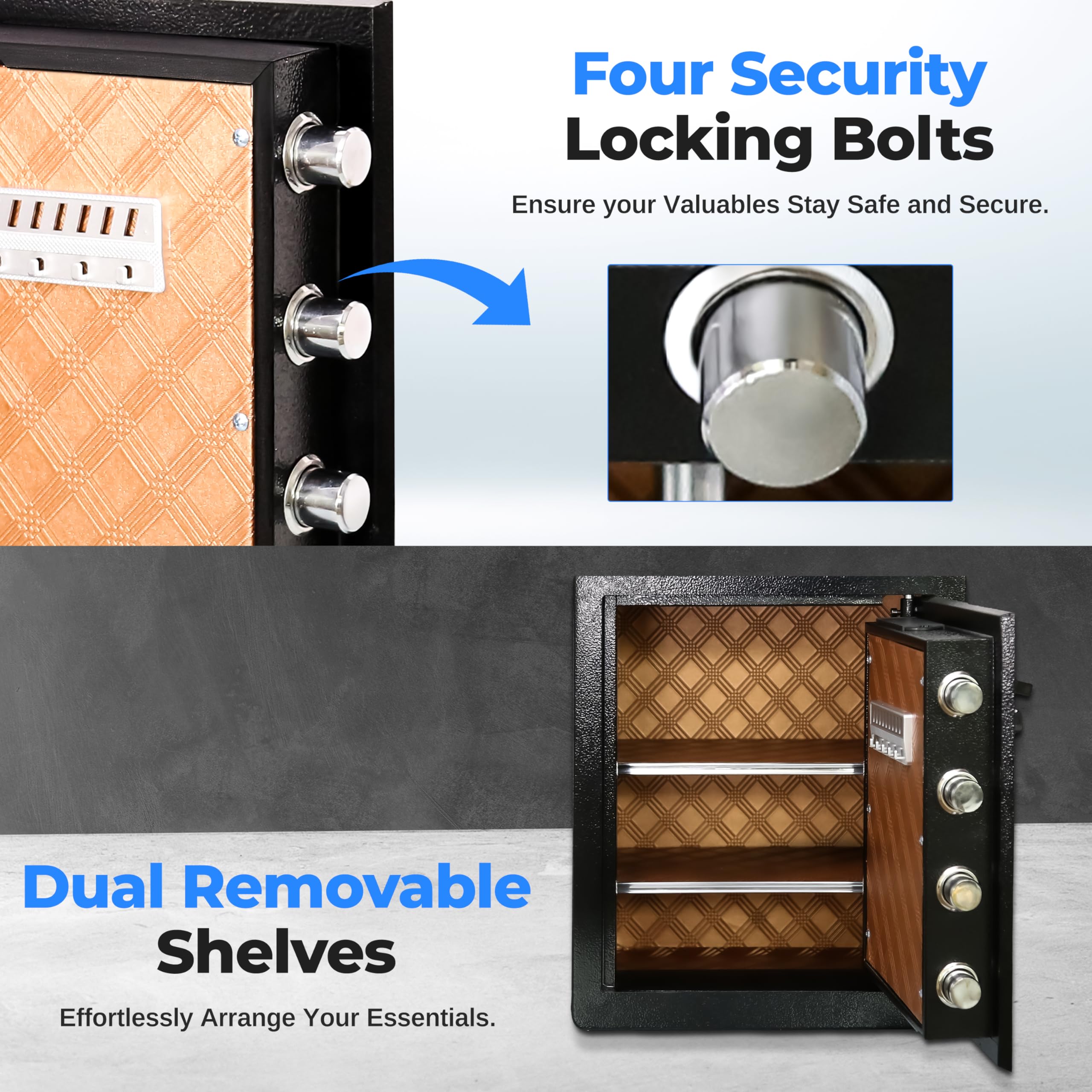 SereneLife Electronic Digital Safe Box | Durable Design, User