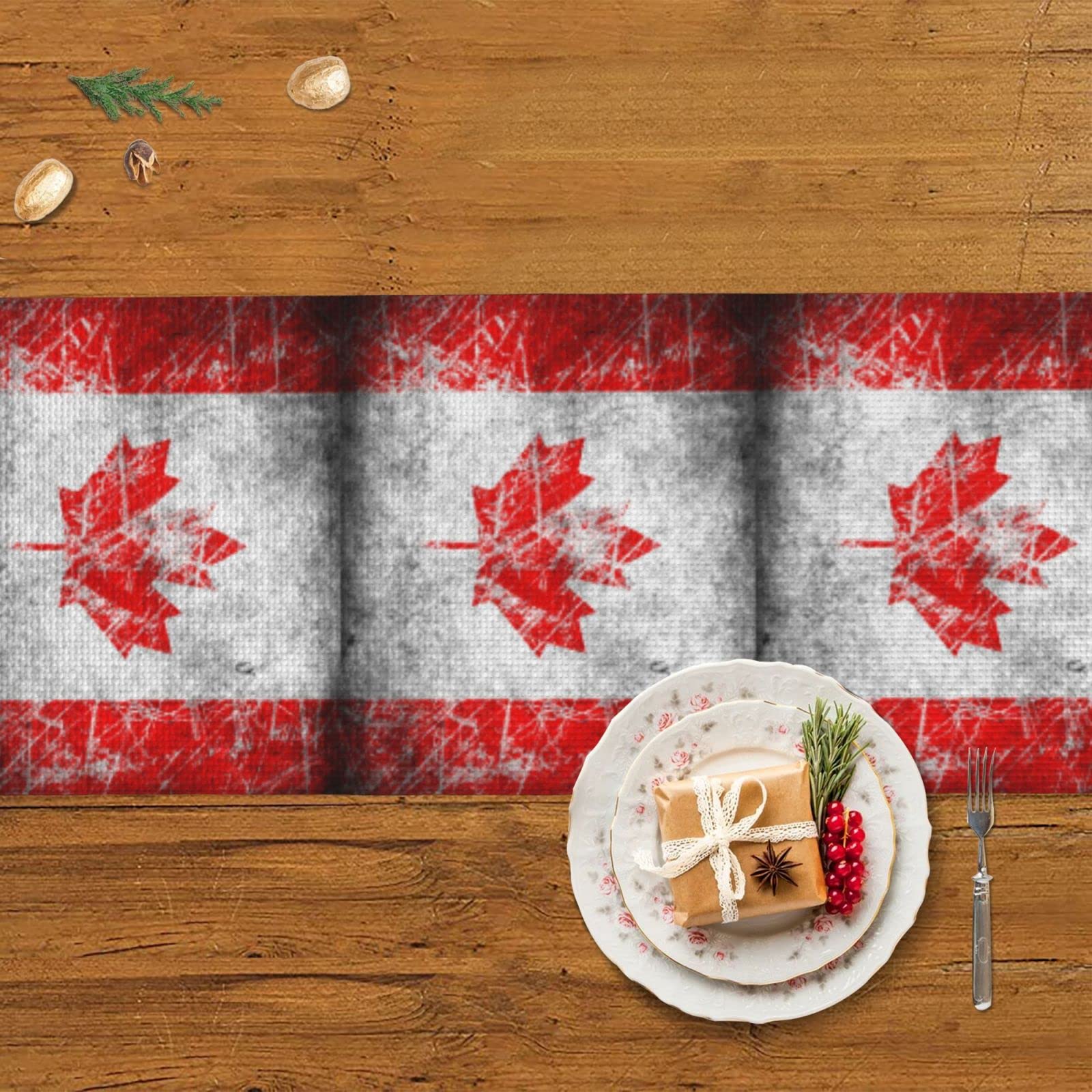 Chemin De Table « I Love My Country » - Motif Drapeau De La Sicile