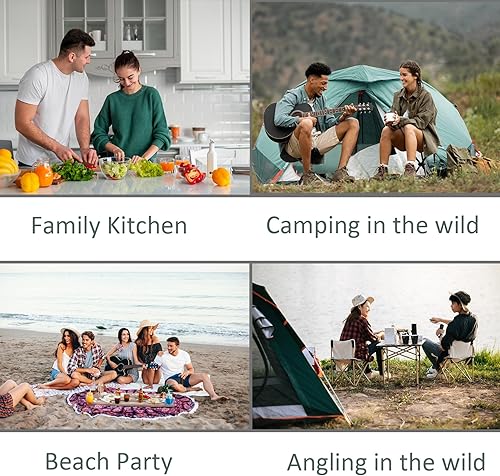 Miniatura 7 de BAVGRED Bolsa enfriadora de hielo plegable para 24 latas, aislada, grande, de doble cubierta, a prueba de fugas, suave, con abridor de botellas,