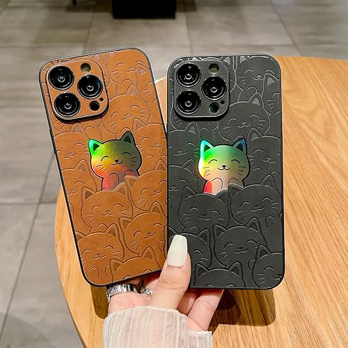 Miniatura 5 de SPOBIT Funda compatible con iPhone 12 Pro, lindo patrón de gato láser para mujeres y hombres, protección completa de la lente de la cámara, parte