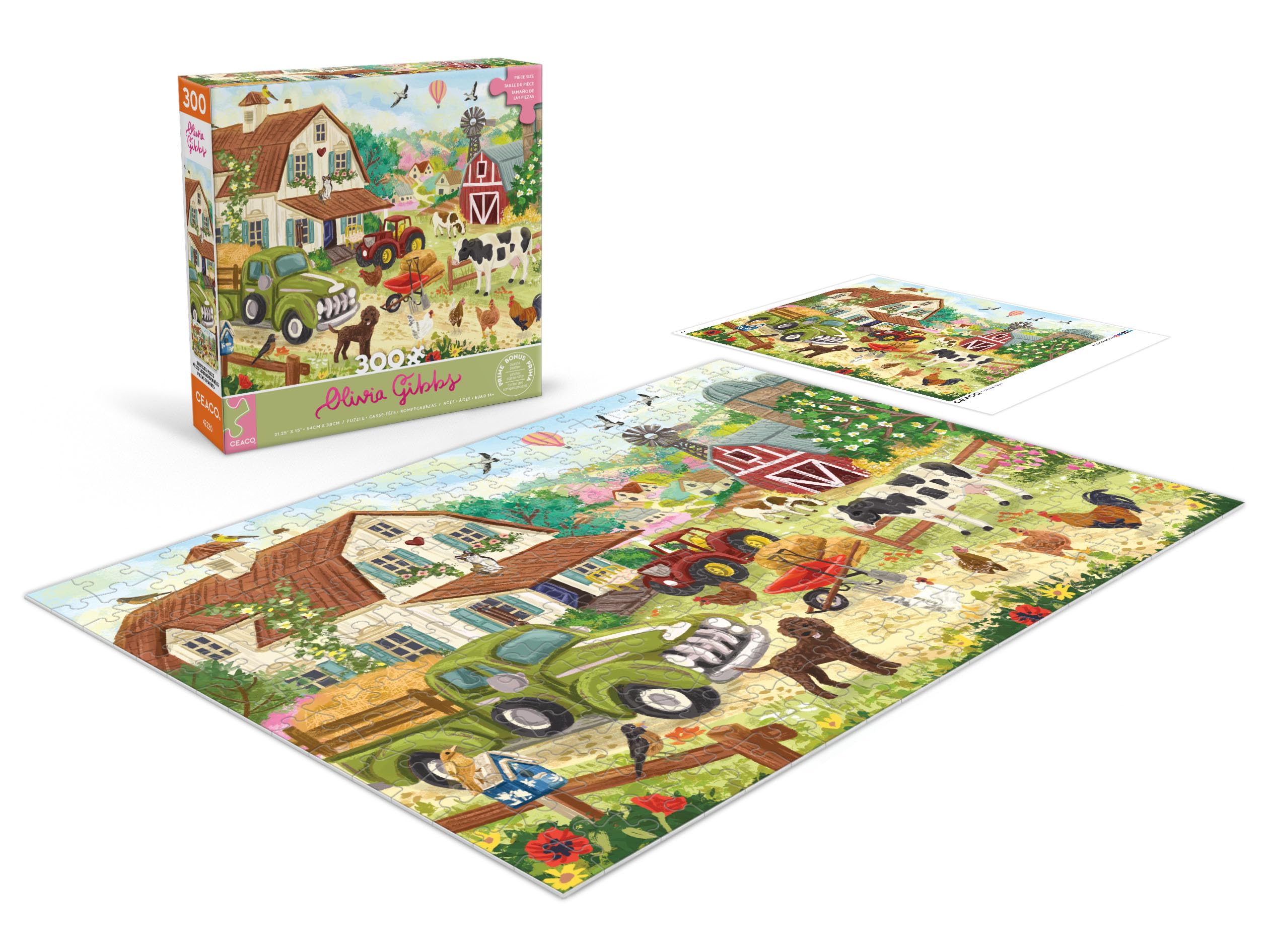 Amazon.com: Ceaco - Olivia Gibbs Happy Farm Life 300 Piece Jigsaw