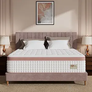 Extra Firm King Mattress, 14 Inch Luxury Hybrid Mattress in a Box