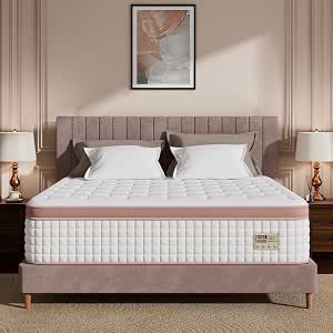 Extra Firm King Mattress 14 Inch Hybrid Mattress in a Box for Deep Sleep & Lumbar Support