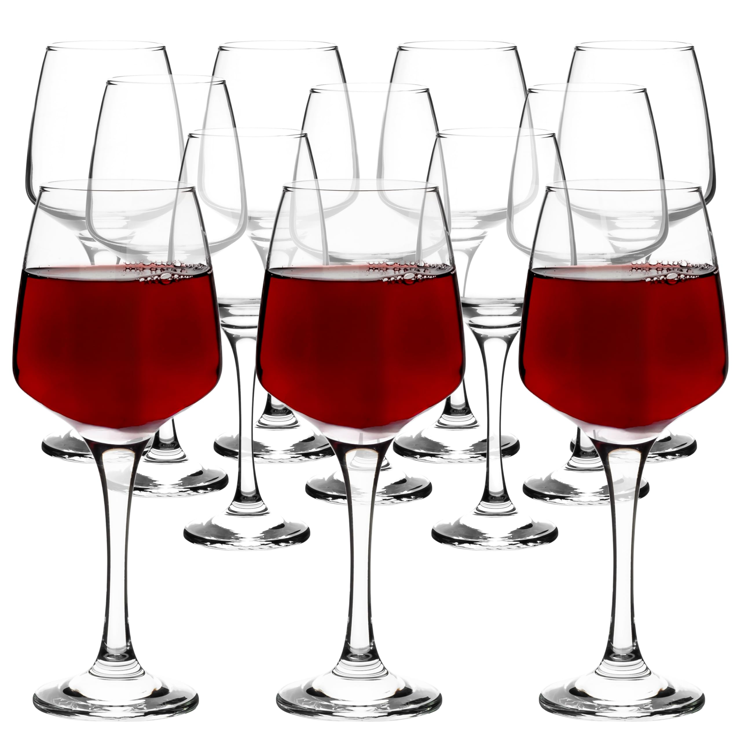 Homiu Wine Glass Florence Collection 400ml Long Stem Large Glasses Red or White Wines (24 Pack)