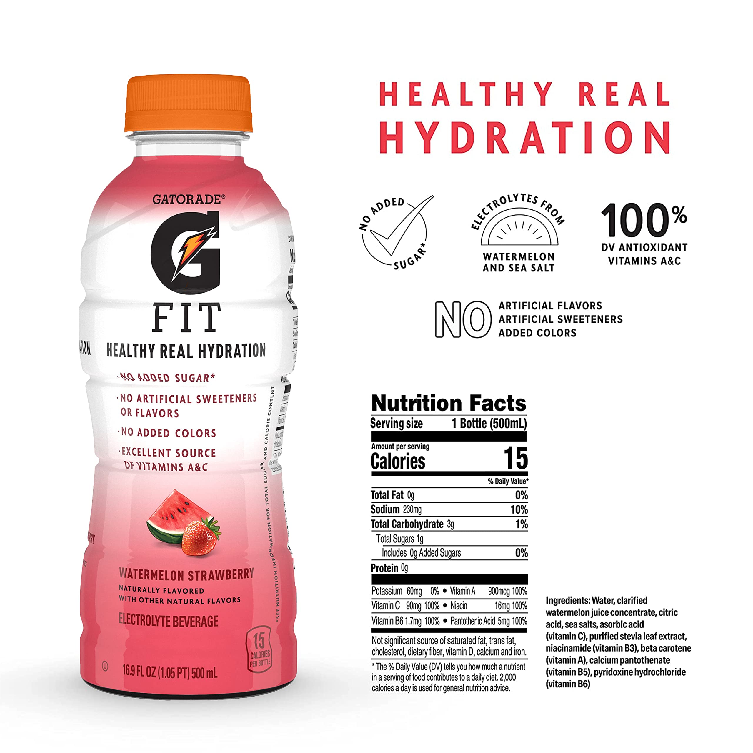 Gatorade Fit Electrolyte Beverage, Healthy Real