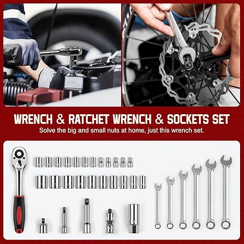 Miniatura 4 de Sundpey Home Tool Kit with Drawer - 379-PCs Portable Complete Household and Auto Repair Tool Set - Hand General Basic Tool Box Storage Case - Full