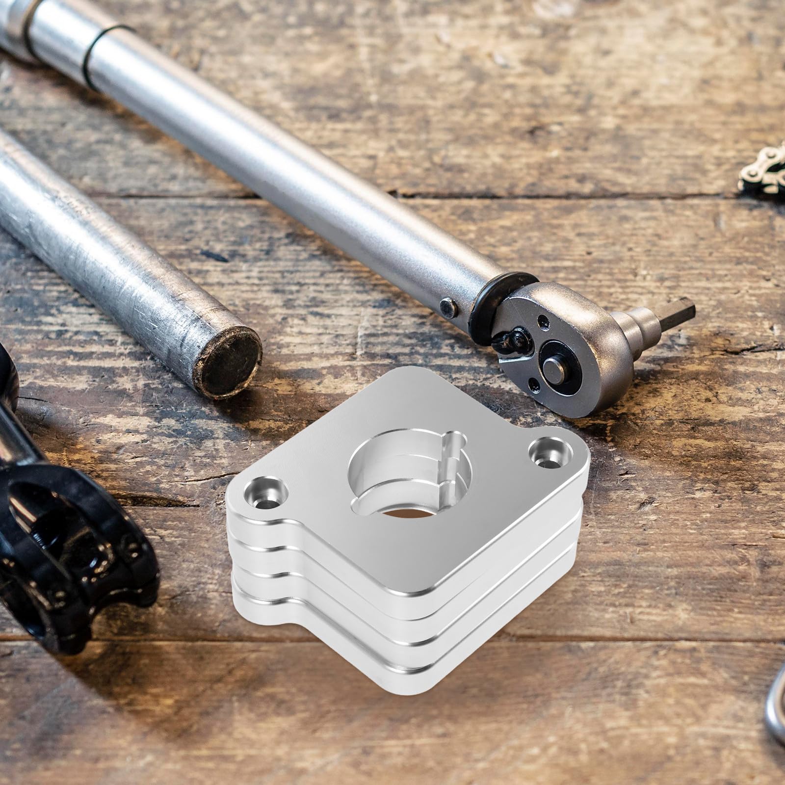 OUNONA Distanziale per Auto Billet Adattatore per Coilpack Piastre di Ricambio per Auto in Argento Billet Parti di Accensione Miglioramento delle Prestazioni Compatibili con Veicoli