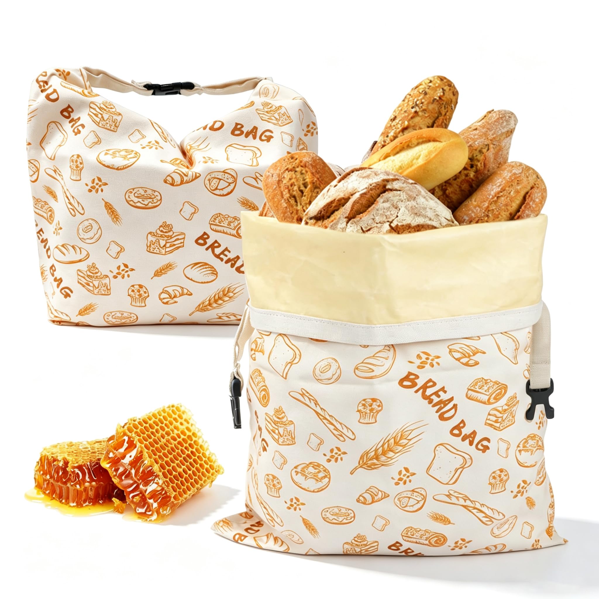 Bolsas de pan de cera de abejas reutilizables para mantener frescos productos horneados
