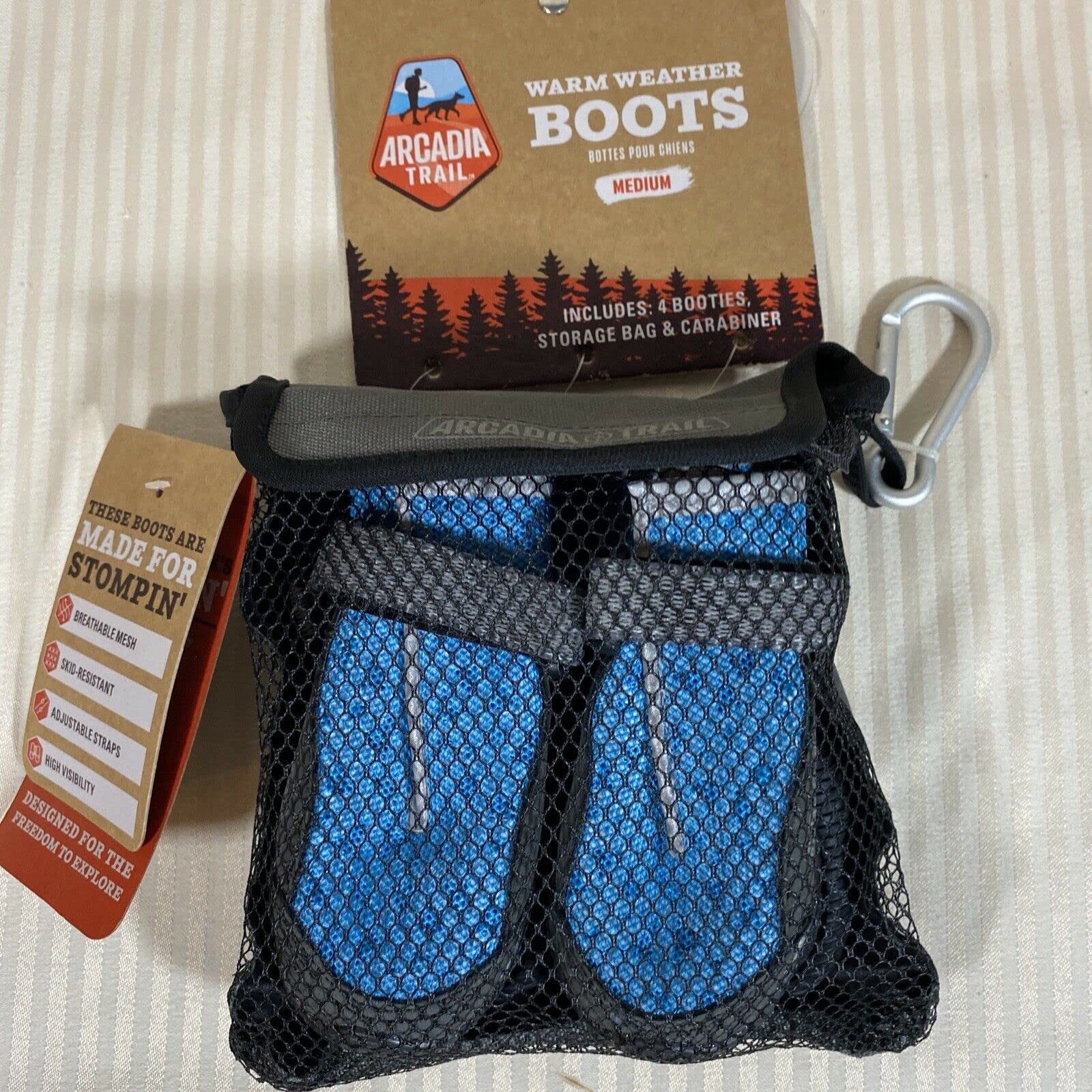 Tucson Mall Dog Boots Booties Arcadia Trail Warm Weather blue black