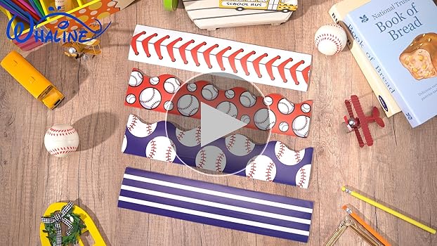 Amazon.com: Whaline 69 Ft Baseball Bulletin Board Borders