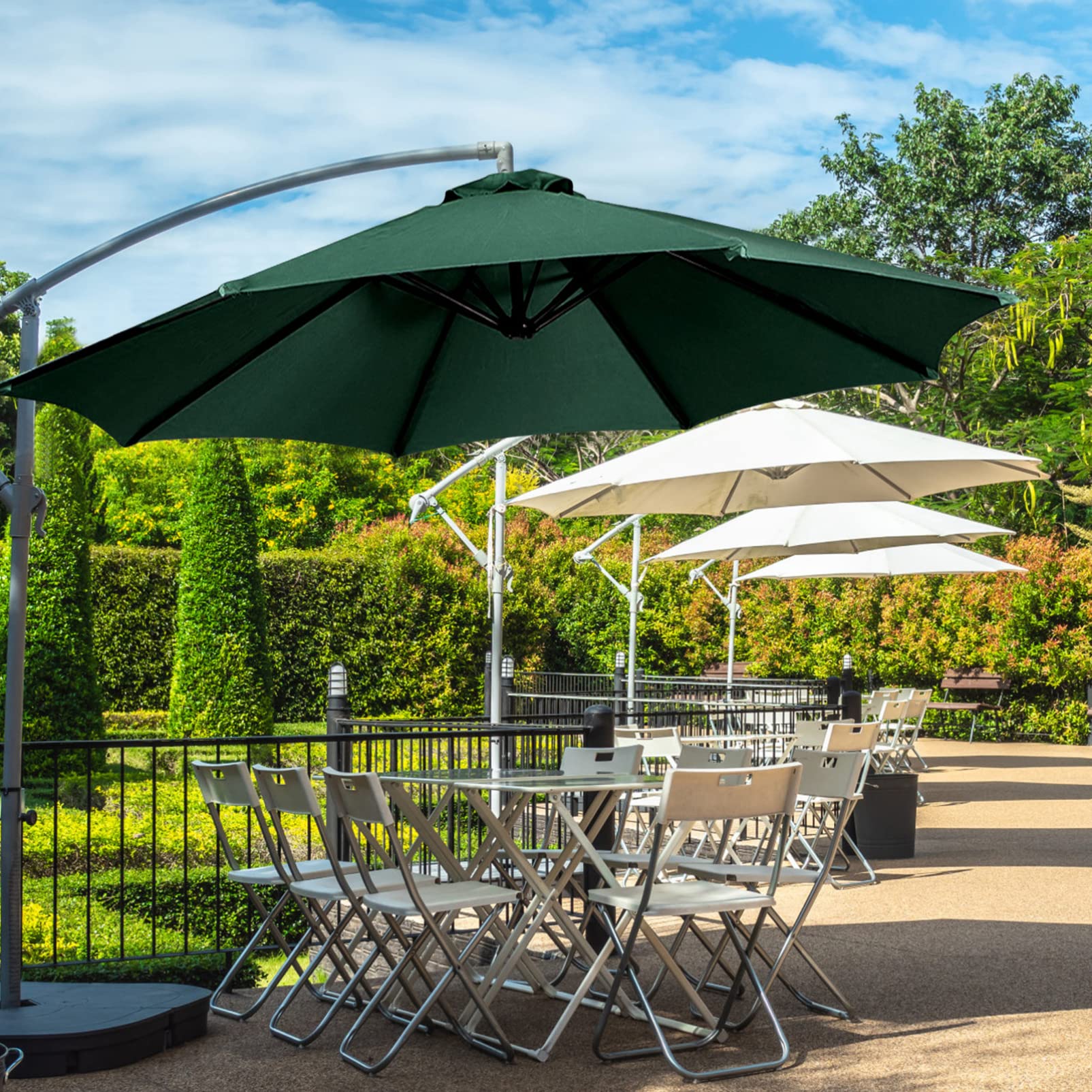 Telo Ricambio Ombrellone Spiaggia 3x3m - Protezione UV Poliestere Per 8 Stecche - Foto 8