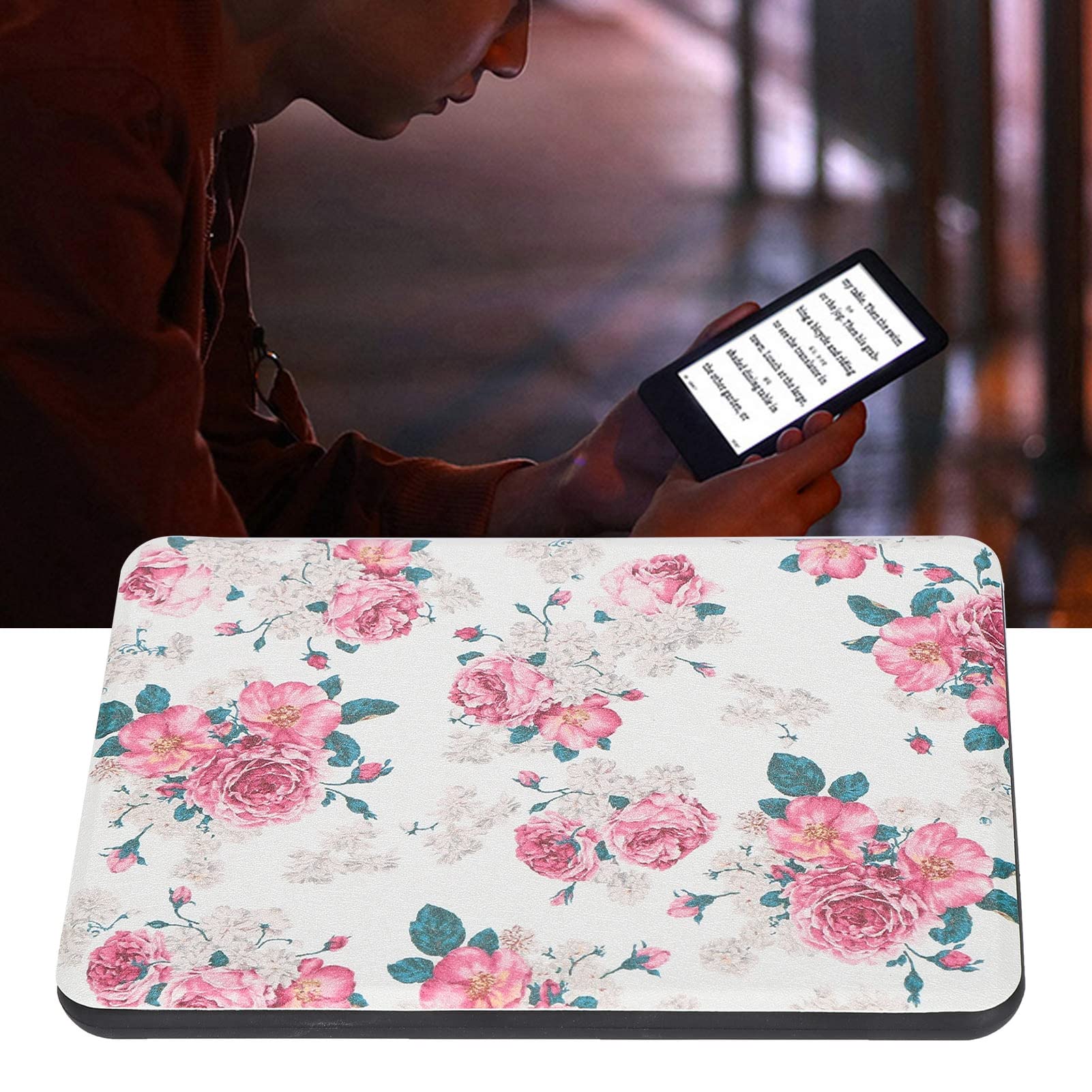 Maniche per Lettore Elettronico, Custodia per Lettore Elettronico Lavorazione in Pelle in Microfibra Squisita Anti Caduta Semplice per Kindle Paperwhite Reader