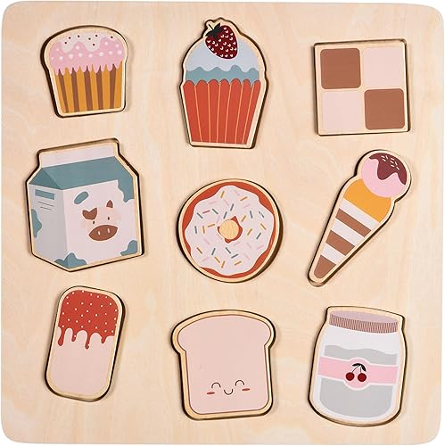 Childlike Behavior Rompecabezas de madera para niños pequeños juguetes Montessori tablero de clavijas educativas rompecabezas de madera de