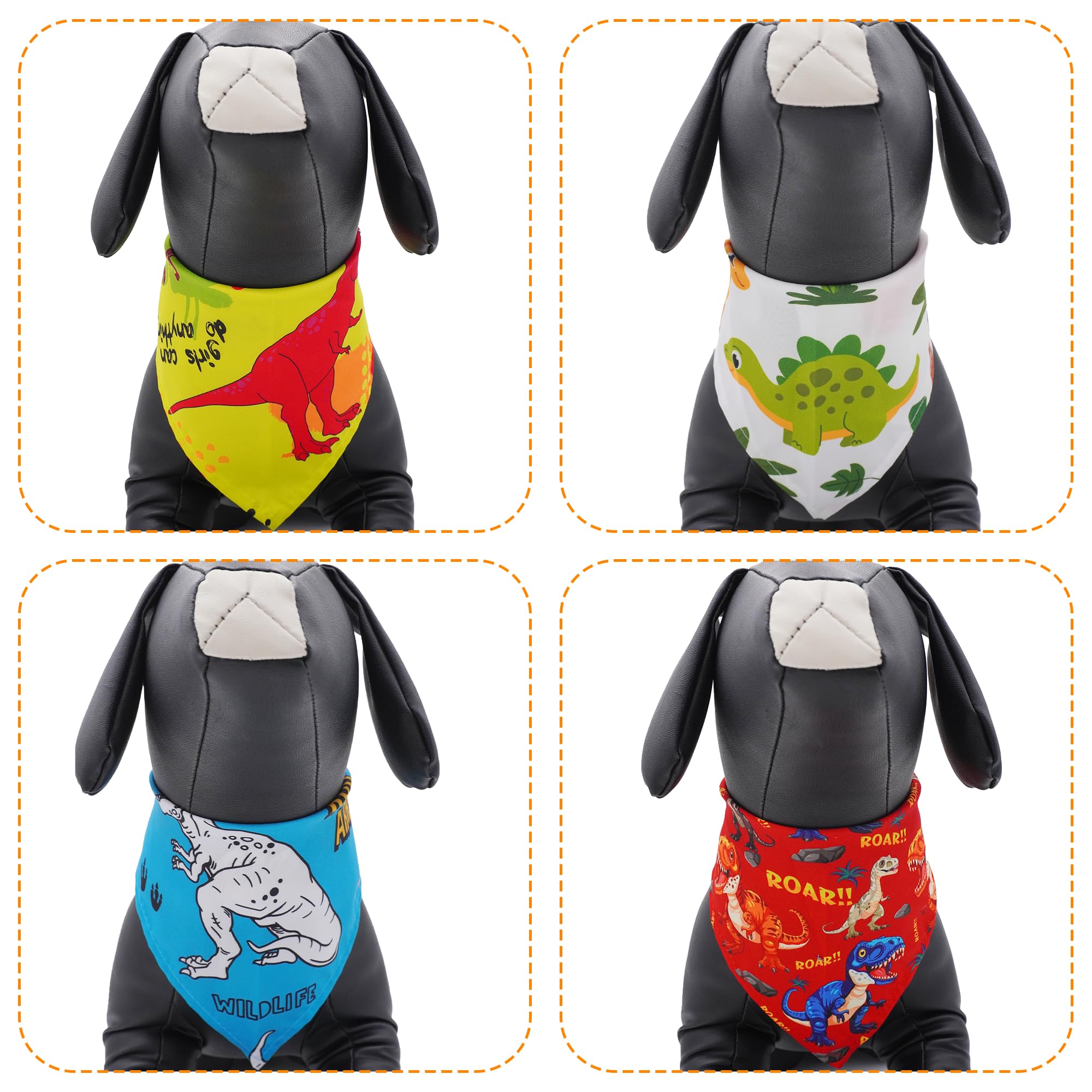 Hundehalstücher mit Dinosaurier-Motiv, für große und extra große Hunde, XXL, XXXL, für große Hunde, 50 Stück