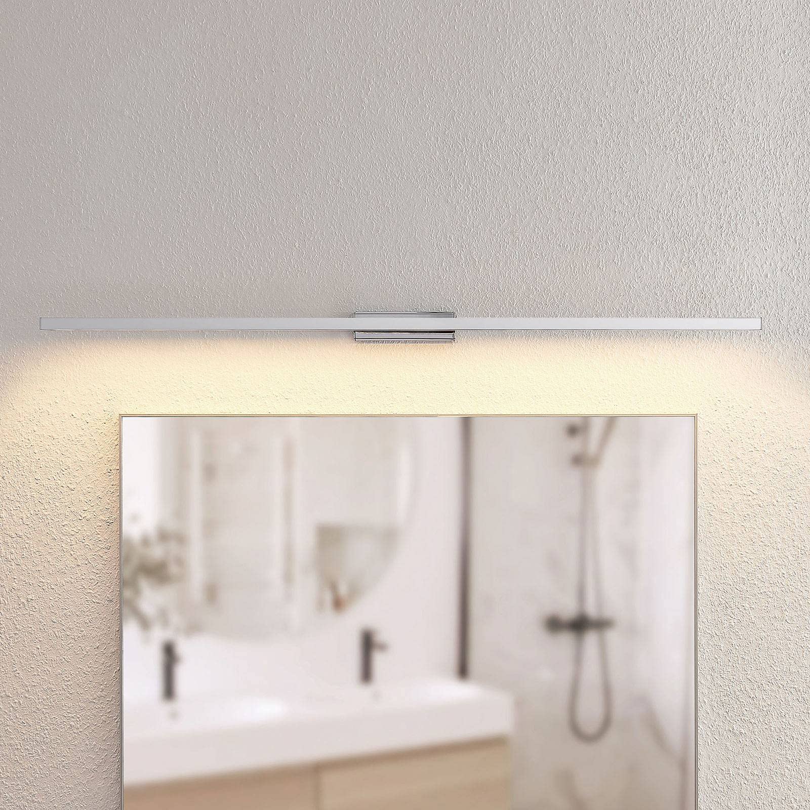 Lindby Bombillas LED aplique de pared interior en blanco, cromo, lámpara | iluminación de pared, moderno, 3000 k blanco cálido, de aluminio, luz de espejo para cuarto de baño, pasillo