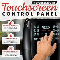 Vista 3 de Gourmia GAF686 - Horno freidora de aire de 6 cuartos de galón con pantalla digital, con 12 preajustes de cocción de 1 toque, cesta XL, potencia