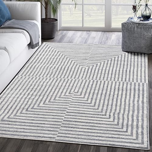 Miniatura 1 de Abani Alfombra de área, 4 x 6, colección Mist, diseño moderno de arte optativo, pelo mediano, hecho en Turquía, resistente a las manchas y al