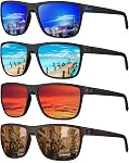 KALIYADI Mens Sunglasses Polarized Sunglasses-for-Men: Classic Sun Glasses with Ultraviolet Protection for Golf Driving