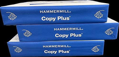 Hammermill - Papel para impresora de inyección de tinta láser de fax multiusos, paquete de 3 resmas, tamaño carta de 8 12 x 11 pulgadas, 92 blanco