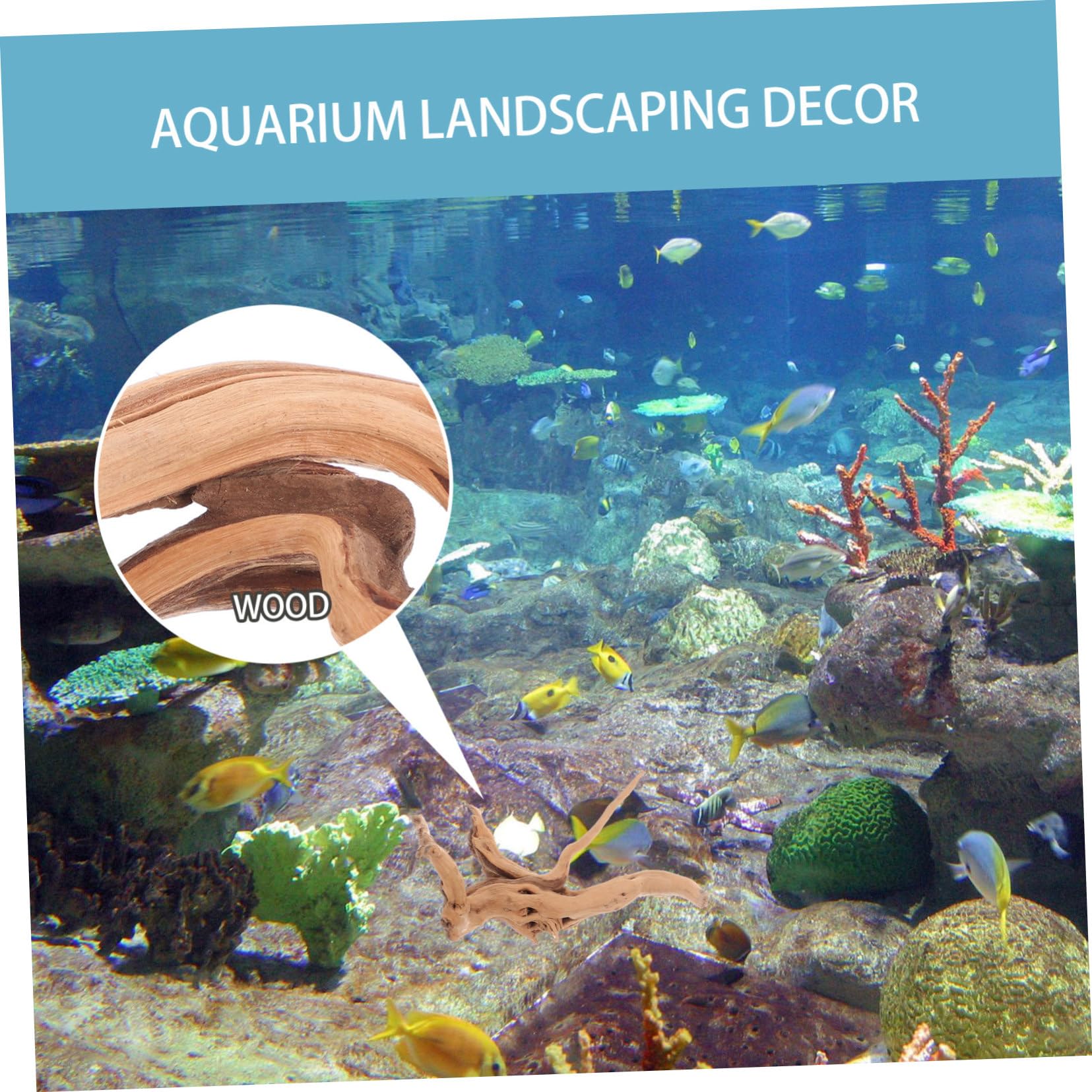 Yardwe 3piezas Troncos Flotantes De Madera para Acuario Decoración Natural para Peceras