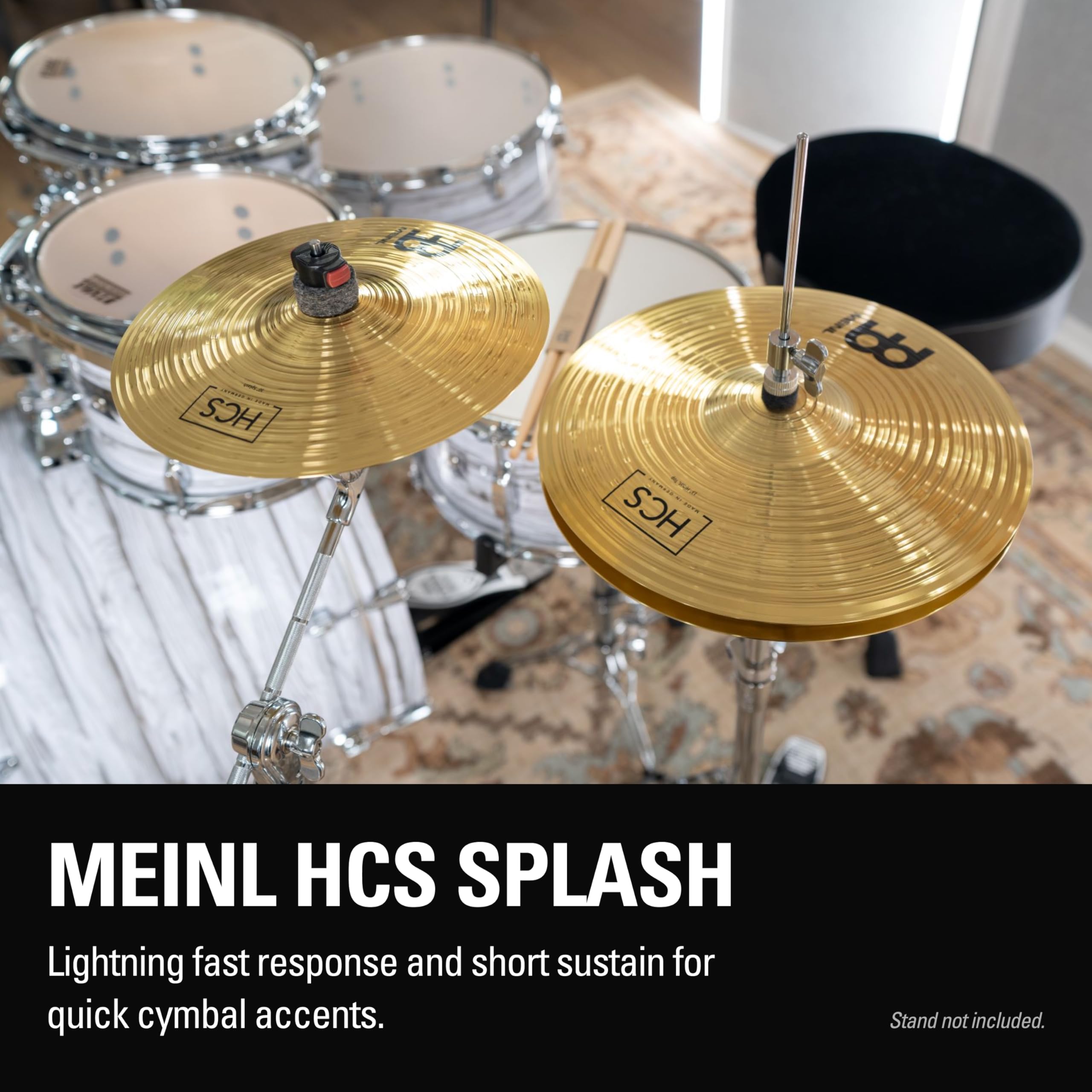 Meinl Cymbals HCS Splash 10" 25,4cm Ottone Batteria Made In Germany HCS10S
