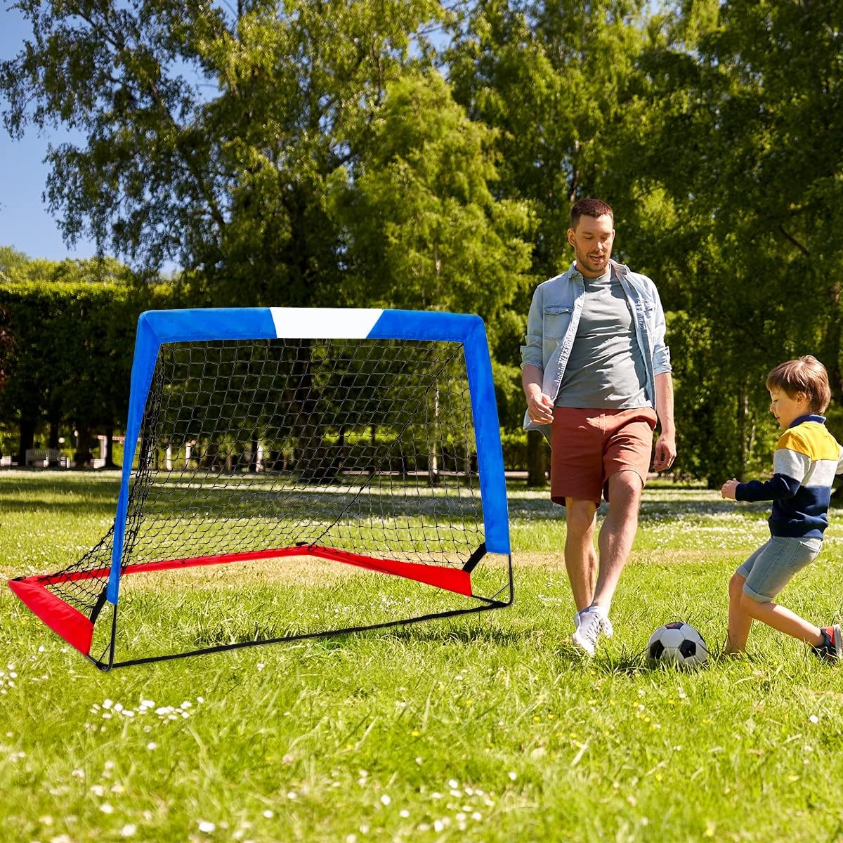 RUNNZER サッカー ゴール ネット 2個セット子供用おりたたみトレーニング L RUNNZER サッカー ゴール 子供用 折畳み 2個セット ミニ 室内