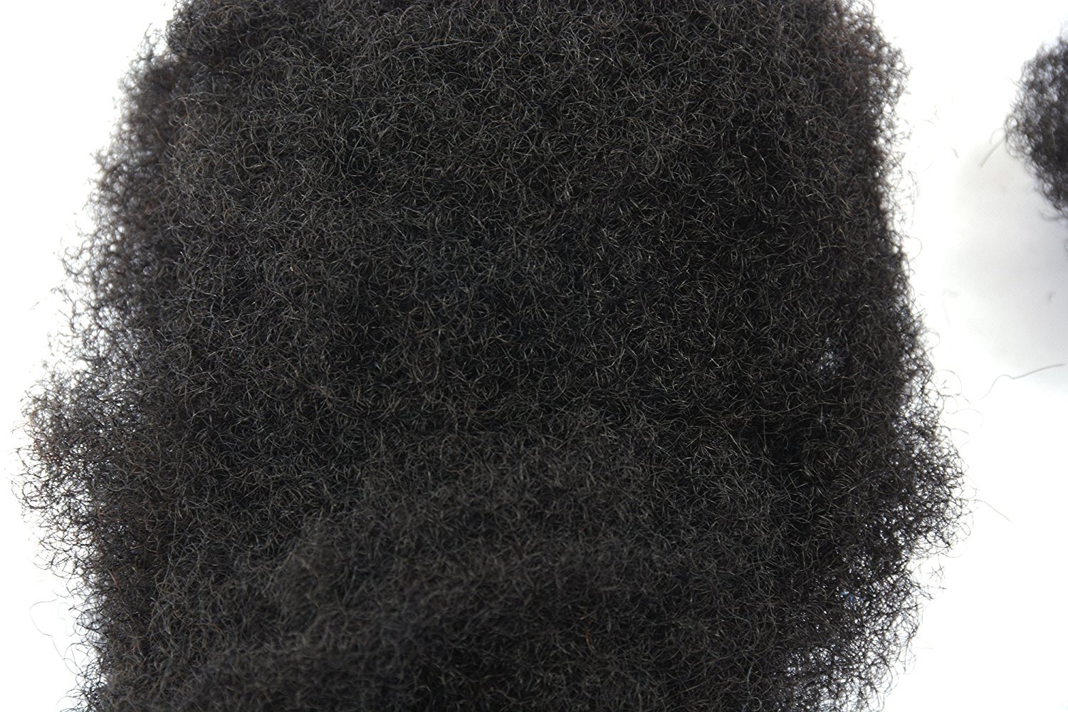 Afro Kinkys Curly Hair, Capilli Tight Afro Human Hair 12 Inch -2 Piece Bundle (1oz Each) (1-Jet Black)