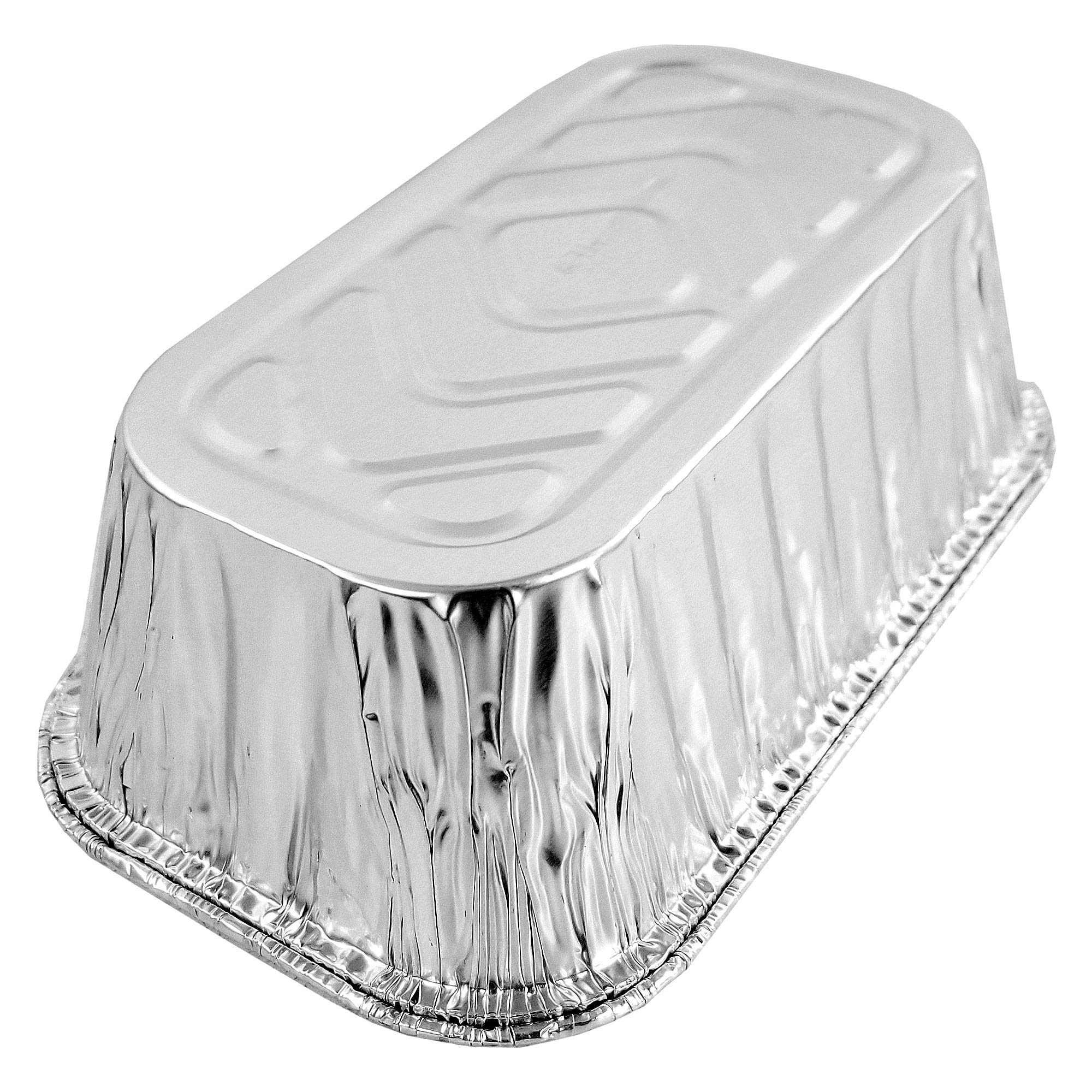 PACTOGO Mini moldes desechables de papel de aluminio con tapas transparentes de cúpula baja (paquete de 100 juegos)