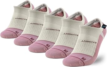 Rahhint Coolmax No Show Running Socks Womens Cooling Walking Sports Short Arch Support Anti Blister Lightweight Invisible Summer Liner Socks 5 Pairs