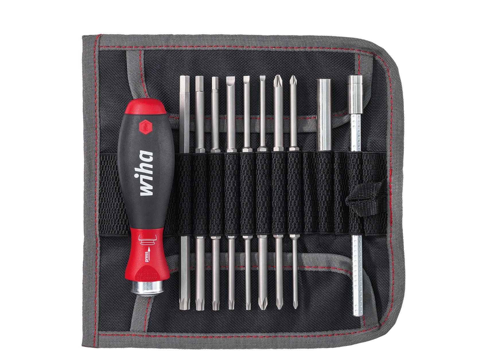 Wiha Red/Black 79187T04 Ph/Pz/Torx/Sw Bit-Set, 19-Piece