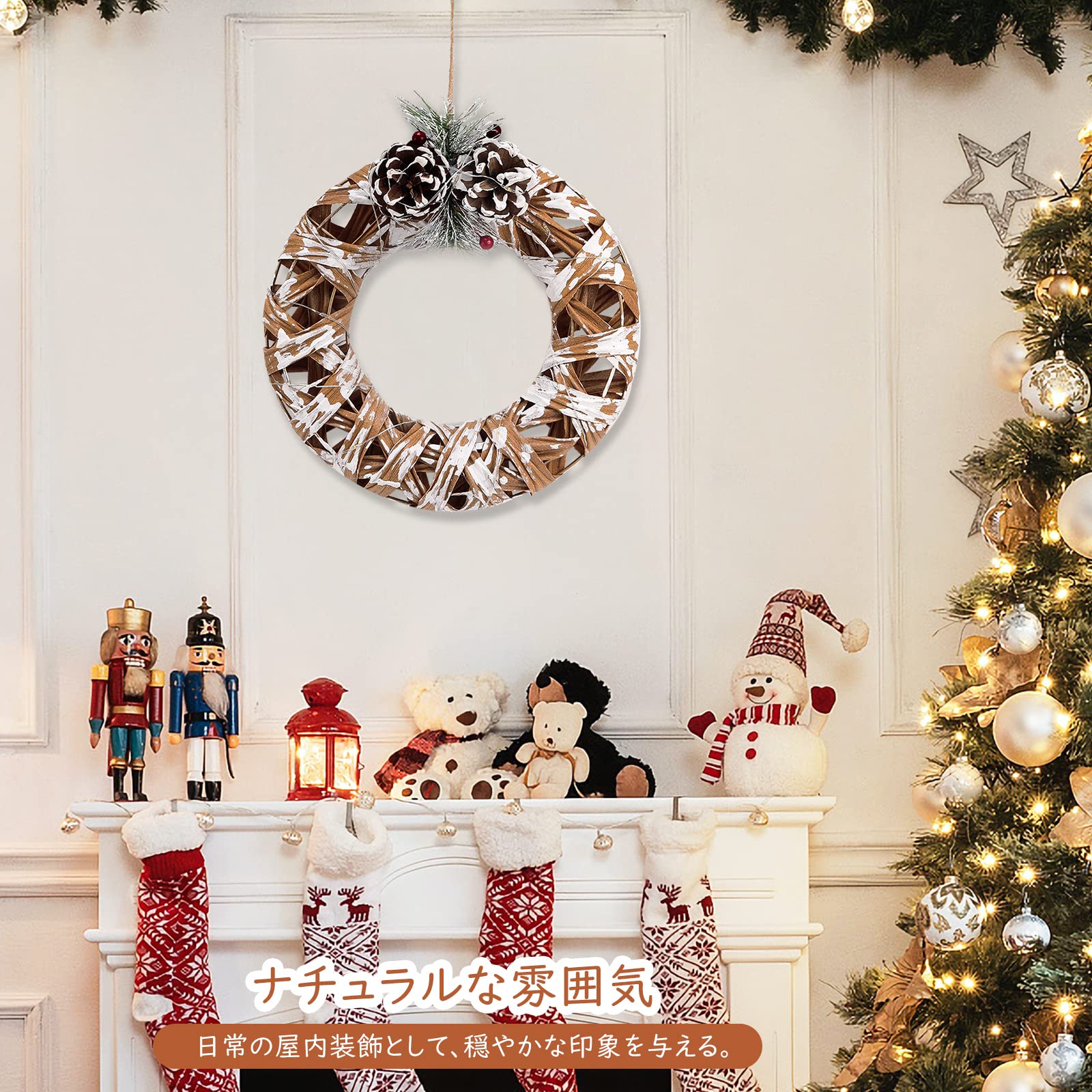 リース Luxspire 玄関 30cm ライト付き 花輪 壁掛け クリスマス Amazon | リース Luxspire 玄関 30cm ライト付き 花輪 壁掛け