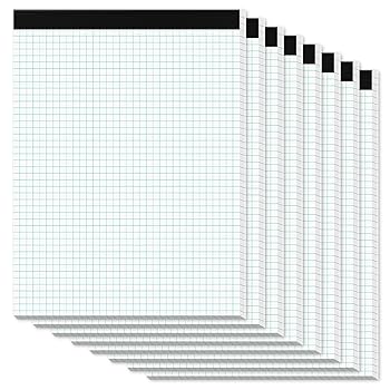 A6 リフィル Grid squares week saving 1750円 Amazon.com : Zaviko Graph Paper Pads 8.5 x 11, 8 Pack, 4x4