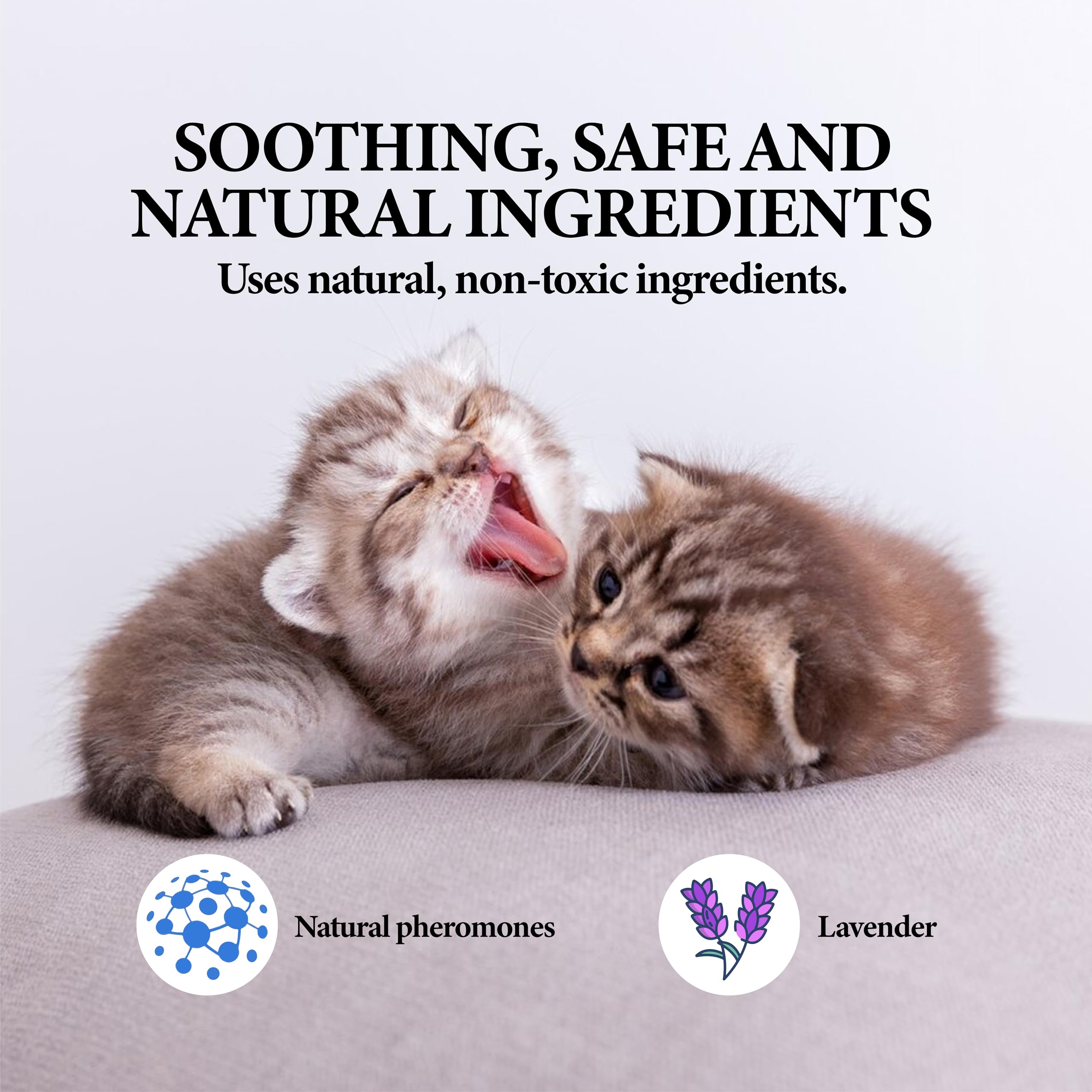 Soothing Cat Calming Collars - 2 Pack Grey Adjustable Collar for Anxiety Relief | Pheromone-Infused Comfort Collars for Cats | Lasts 30 Days | Ideal for Stressful Situations - image 7