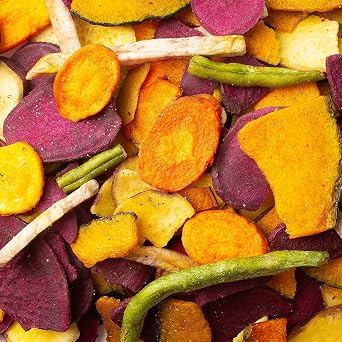 US Snacks - Vegetable Chips, Sea-Salted Dried Mixed Veggie Chips 3 Pound