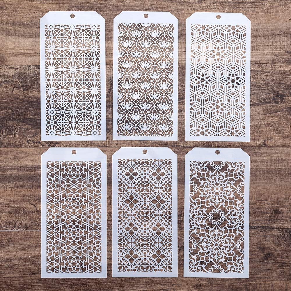 DIY Painting Drawing StencilsTemplate for DIY Painting on Furniture Wood Scrapbooking Art Projects, Reusable (Geometry)