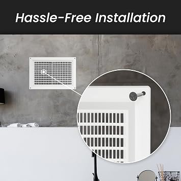 Repa Market 10 x 7 Inch (Outer) White Plastic Return Air Vent Cover - Wall, Ceiling, Door/Rectangular Return Air/HVAC Vent Cover/AC Vent Cover Exhaust & Intake Soffit, Dryer Vent Cover Outside