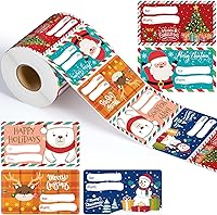 Vista 9 de Outus 500 etiquetas de Navidad, etiquetas autoadhesivas de regalo para regalos de Navidad, etiquetas de nombre de Navidad, etiquetas para papel