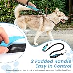 Caudblor Waist Leash for Medium Large Dog Walking, Bungee Hands Free Dog Leash with Zipper Pouch, Around The Waist No Pull Running Dog Leash Belt, Padded Handle Jogging No Hands Dog Leash Heavy Duty