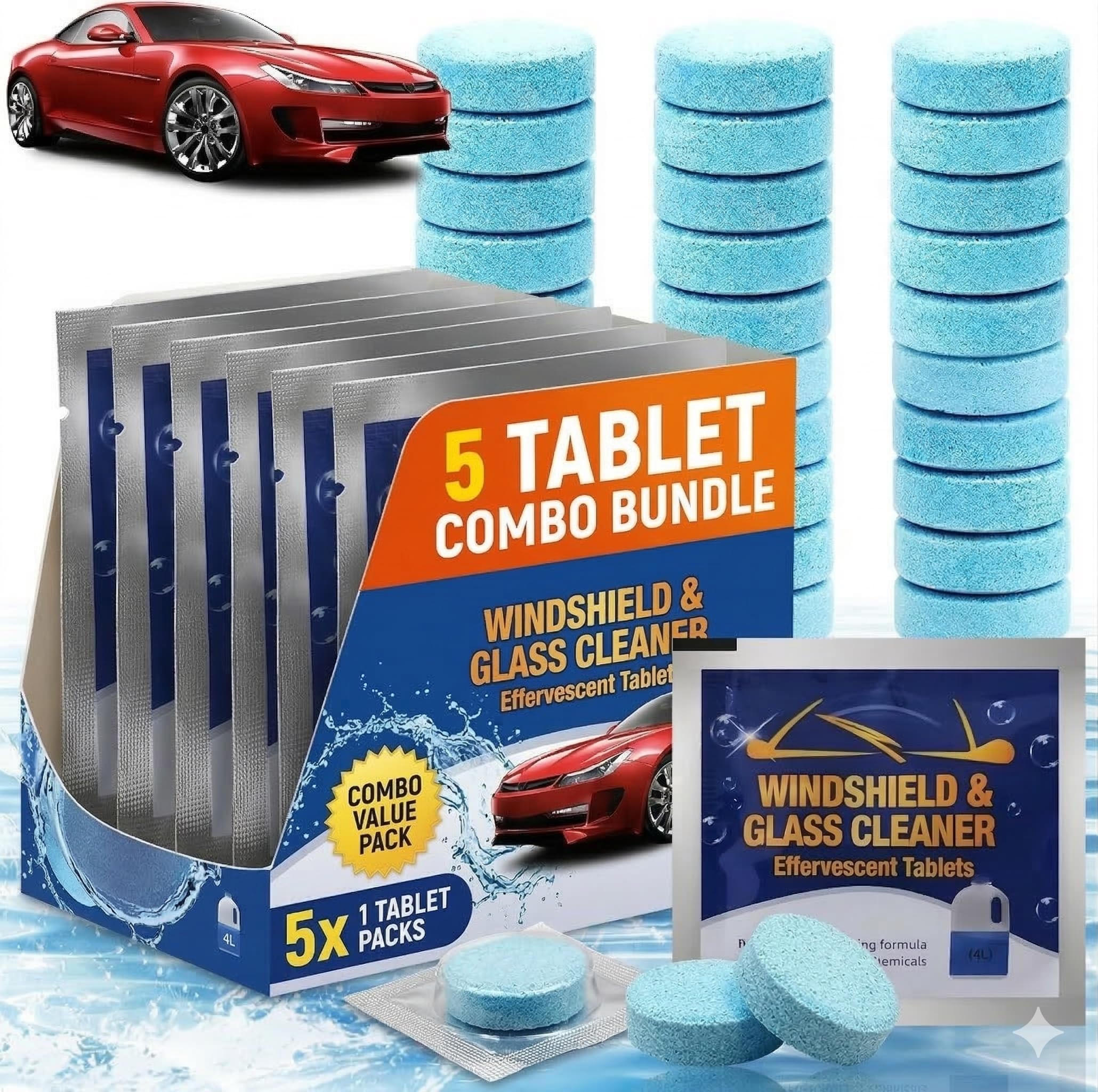 Car Washer Cleaner Windshield Tablets Wiper Fluid Tablet Window Glass Washer Effervescent Concentrated Solid Polish Car Cleaning Accessories Kit-image-20